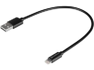 SANDBERG USB>Lightning MFI 0.2m Black - 0,2 m - Lightning - USB A - Männlich - Männlich - Schwarz